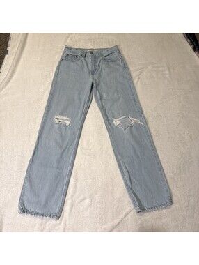Levi's Women's Size 27 Light Wash Blue Low Pro Straight (2072)